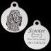 Irish Setter Engraved 31mm Large Round Pet Dog ID Tag